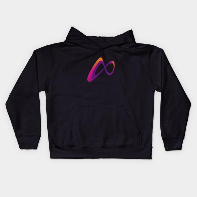 Alpha Infinity Letter A Kids Hoodie by GeeTee